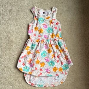 Tea Collection Floral Tank Dress Pink Orange Blue Size 3